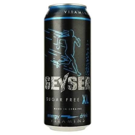 Енергетичний  б/а напій Geyser Sugar Free 0.5 л з/б